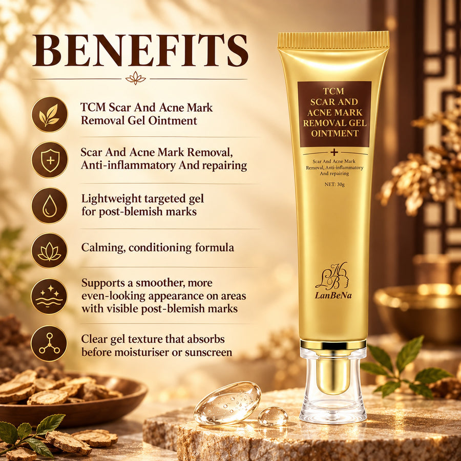 Benefits: lightweight targeted gel for post-blemish marks, calming and conditioning, smoother more even-looking skin