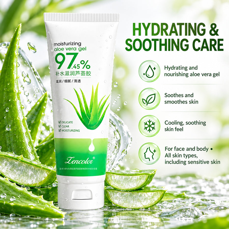 Hydrating and soothing aloe vera gel benefits: soothes and smoothes skin, cooling feel, for face and body