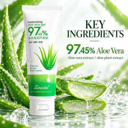 Key ingredients: 97.45% aloe vera extract, with fresh cut aloe leaves