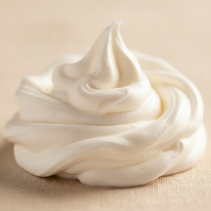 Whipped tallow cream texture macro close-up