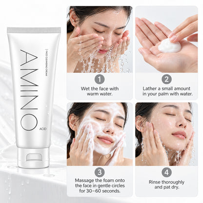 How to use the amino acid foam cleanser in 4 steps