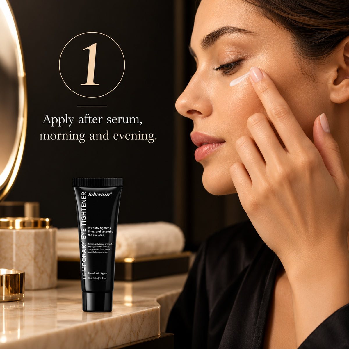 Step 1: apply after serum, morning and evening