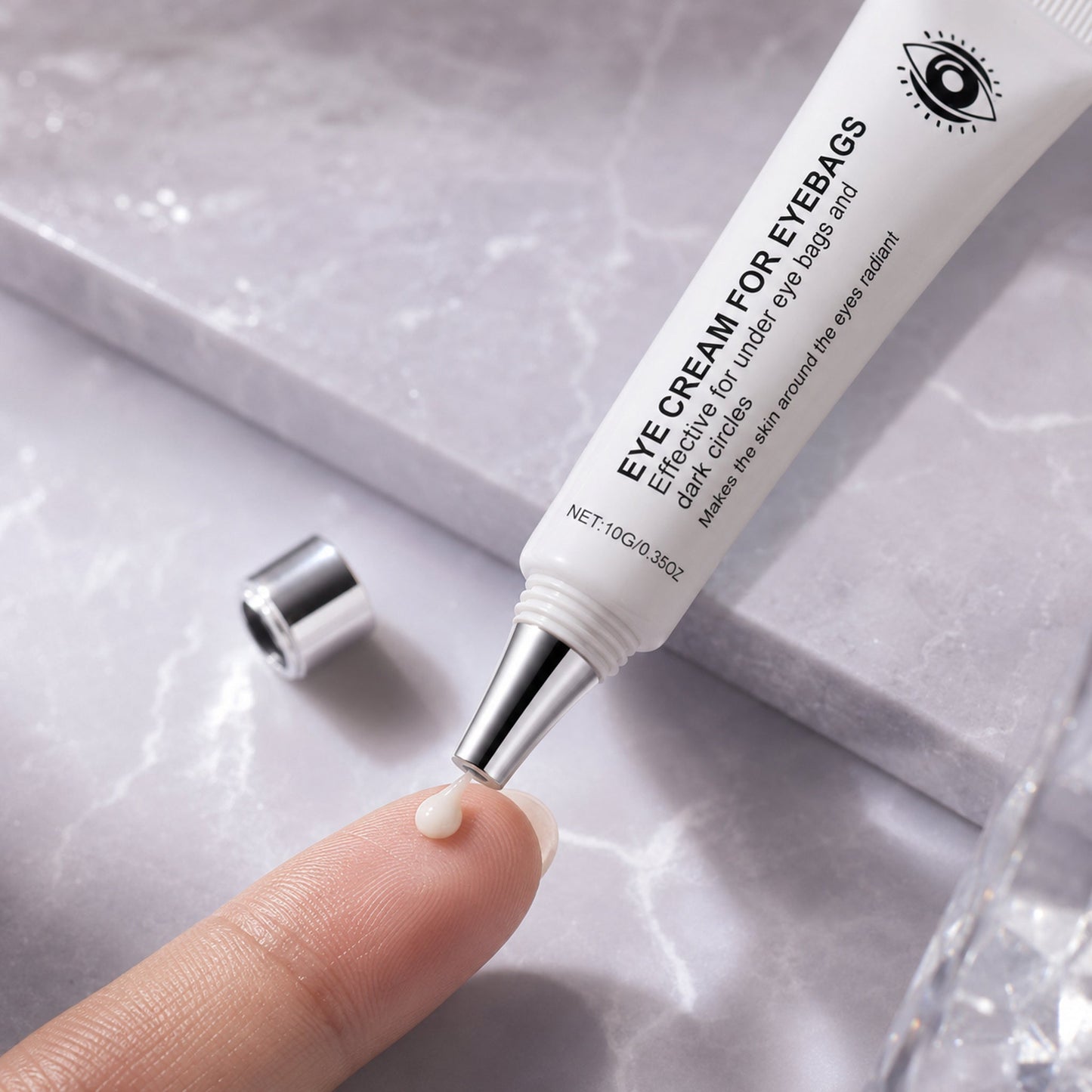 Anti-Aging Hydrating Eye Cream – Firming & Moisturizing Formula — distinct premium macro product and texture detail