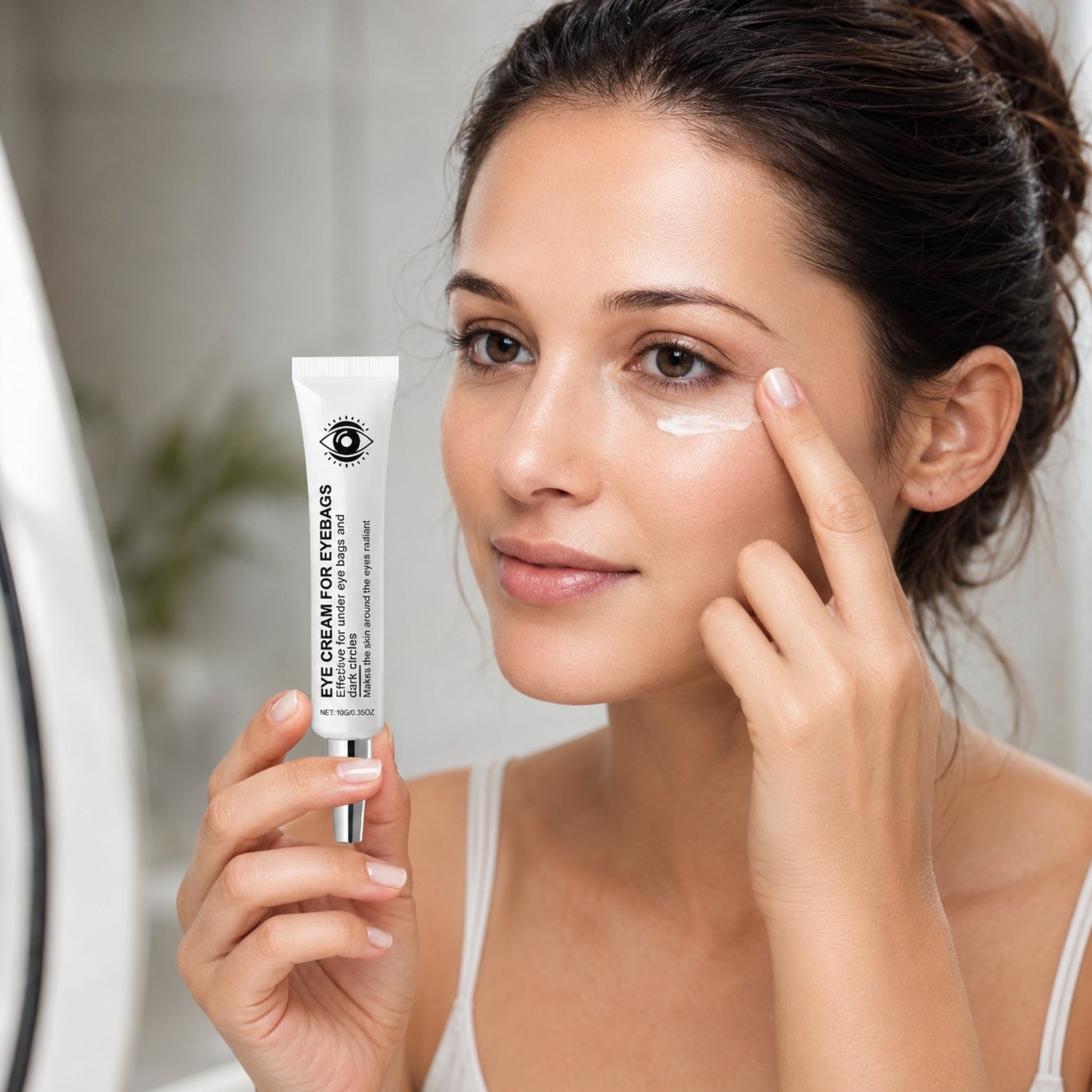 Anti-Aging Hydrating Eye Cream – Firming & Moisturizing Formula — realistic lifestyle in-use scene