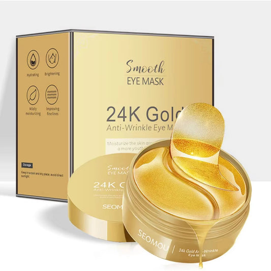 24K Gold Collagen  Eye Mask for Dark Circles, Puffiness, Anti-Wrinkles and fine lines - Anti-aging Hyogi