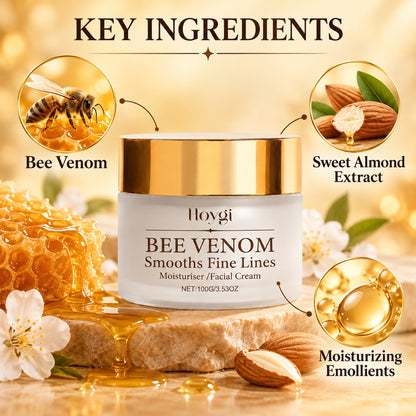 Key ingredients – bee venom, sweet almond extract, moisturizing emollients