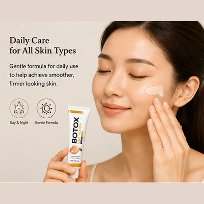 Bee Peptide Firming Face Cream shown in a real skincare use scene
