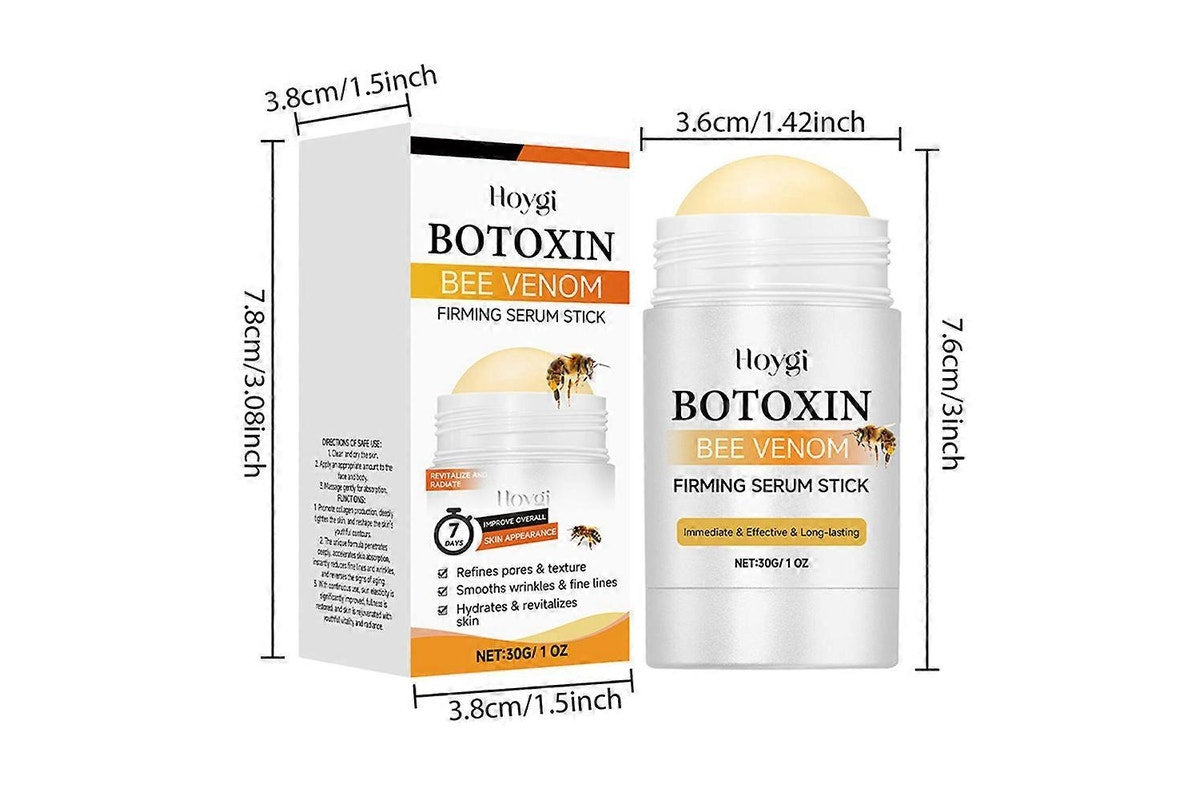 Bee venom firming serum stick feature and application detail image