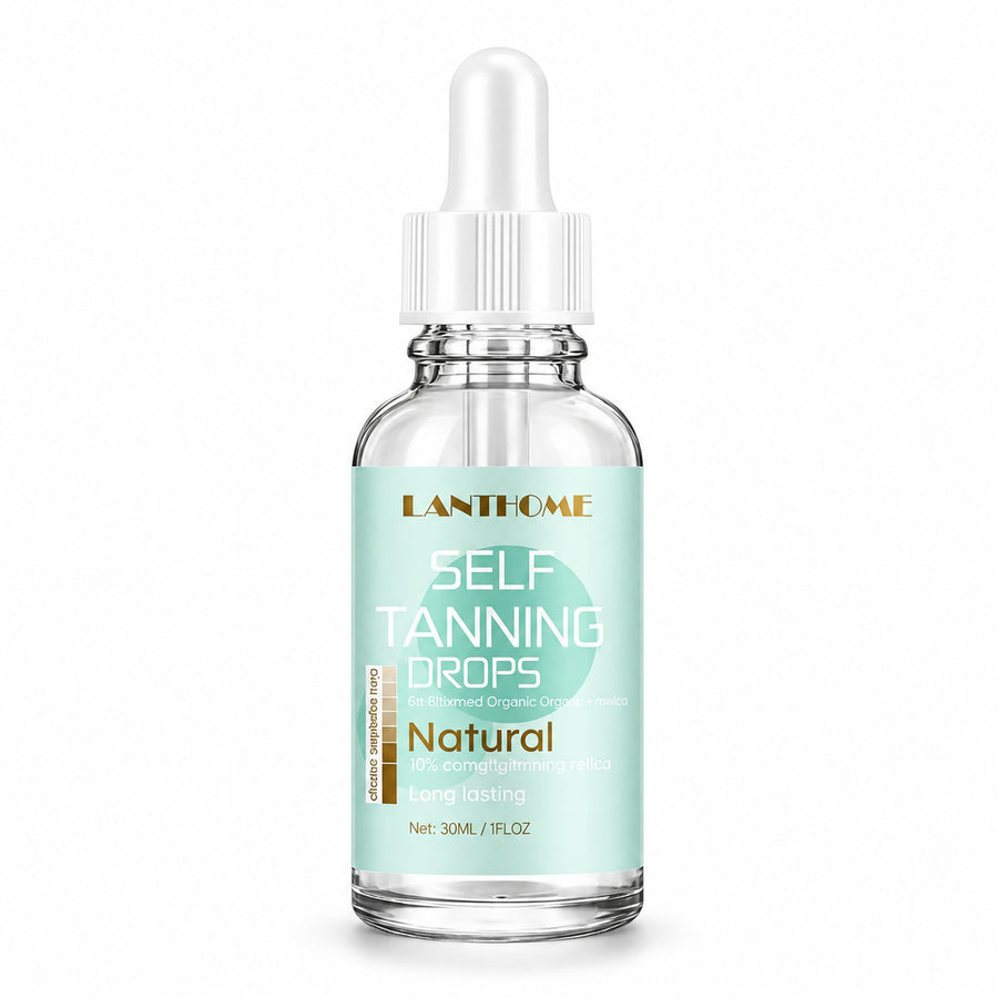 LANTHOME Self Tanning Drops 30 ml dropper bottle on a white background