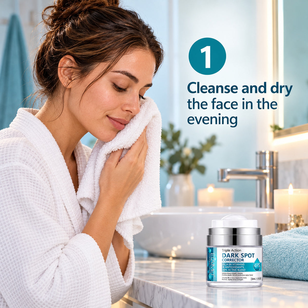 How to use step 1: cleanse and dry the face in the evening