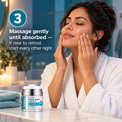 How to use step 3: massage gently until absorbed, start every other night if new to retinol