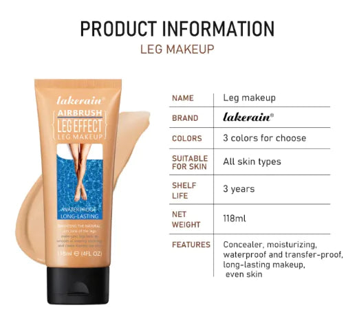 Liquid Leg Foundation – Waterproof Long-Lasting Body Coverage