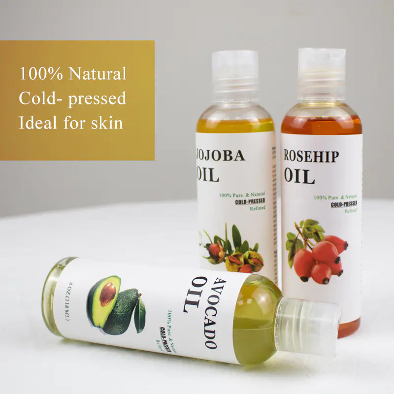 Pure Cold-Pressed Carrier Oil for Skin and Hair, 118ml Seomou