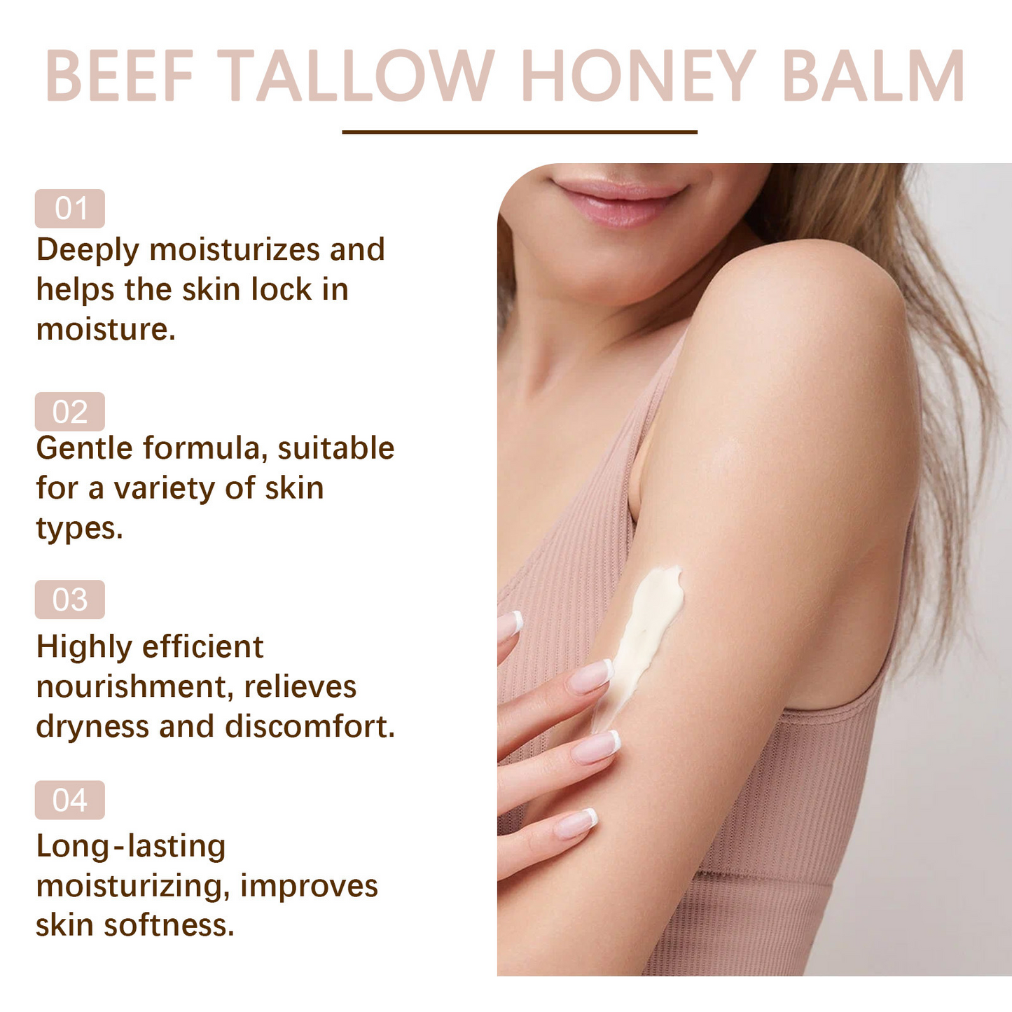 Beef Tallow & Honey Balm – Face & Body Moisturizer