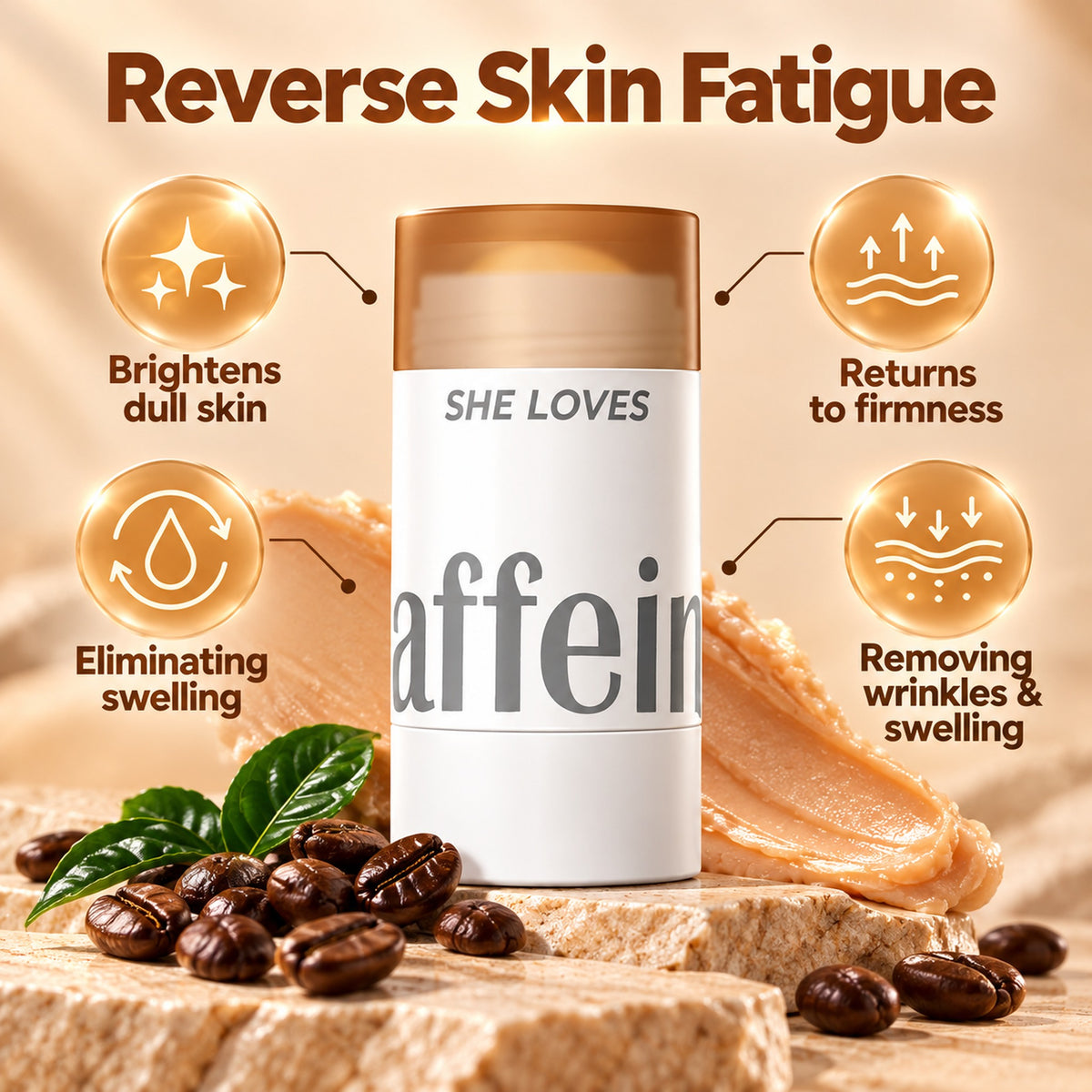Reverse skin fatigue – brightens dull skin, returns to firmness, eliminating swelling, removing wrinkles and swelling