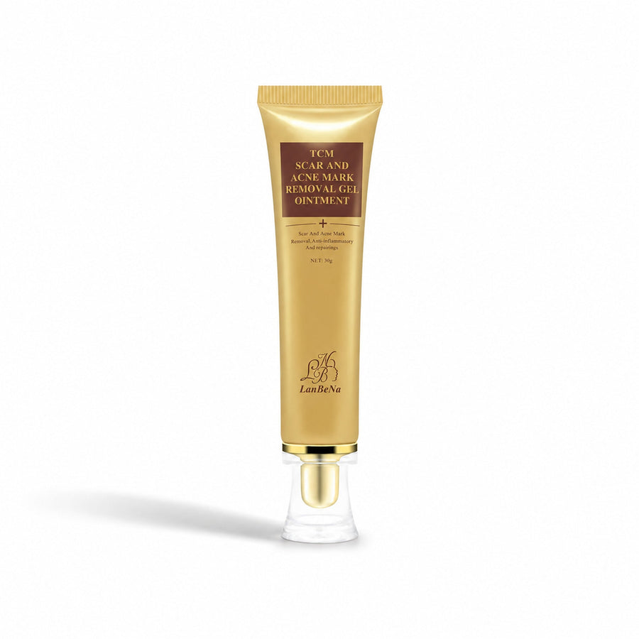Acne Mark Repair Gel centered on white with directional studio shadow