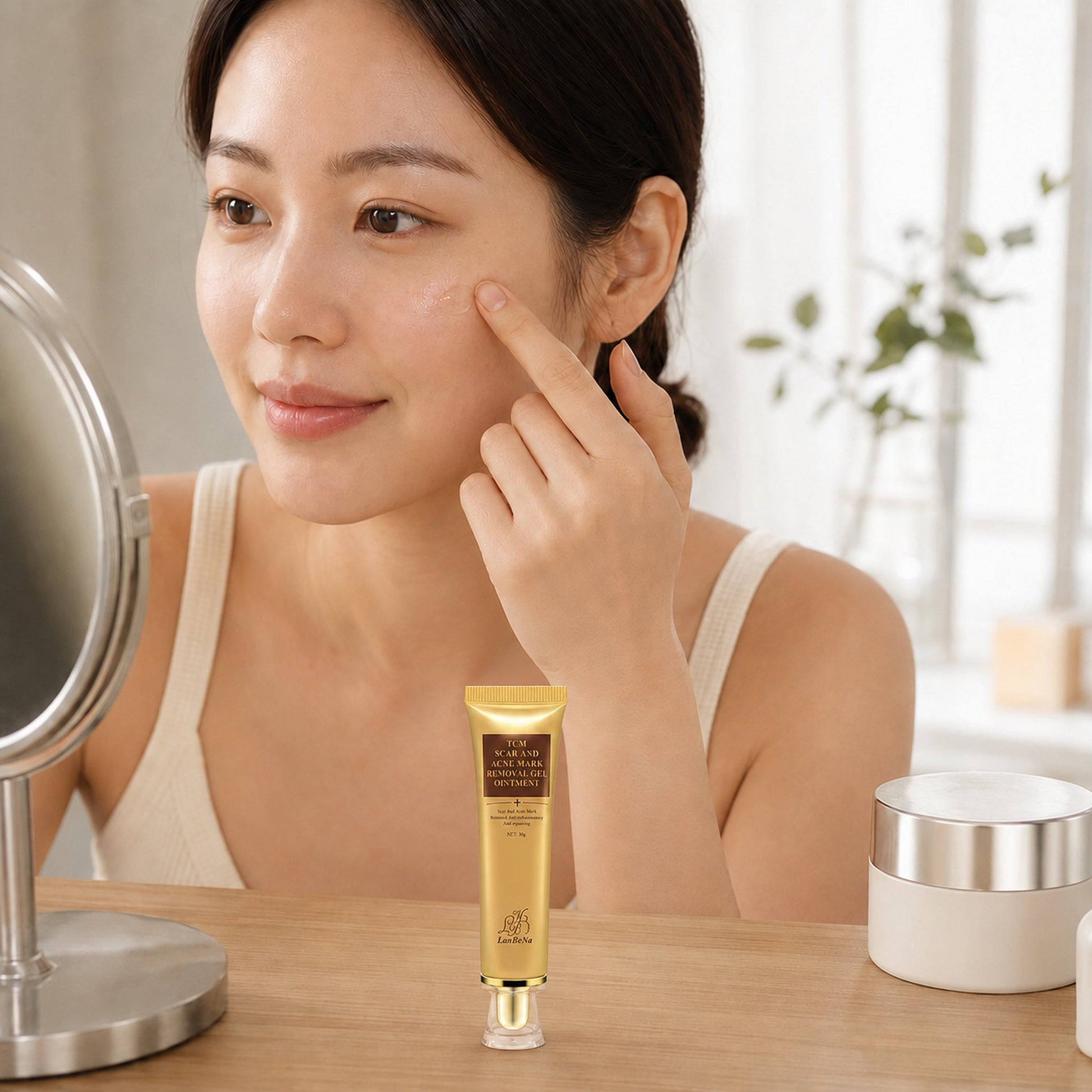 Acne Mark Repair Gel applied to a visible post-blemish mark