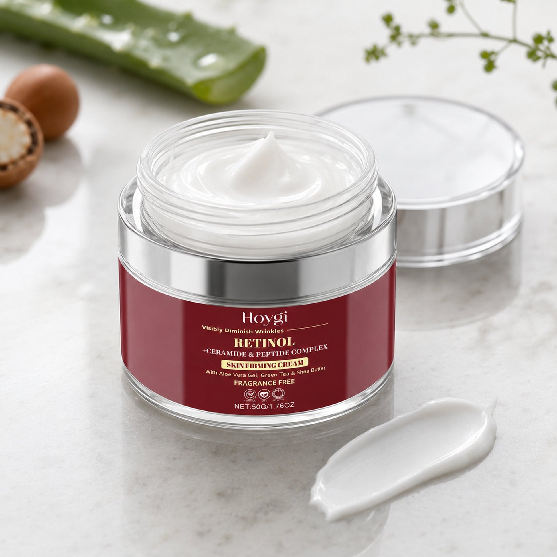 Retinol Ceramide Cream texture and product detail