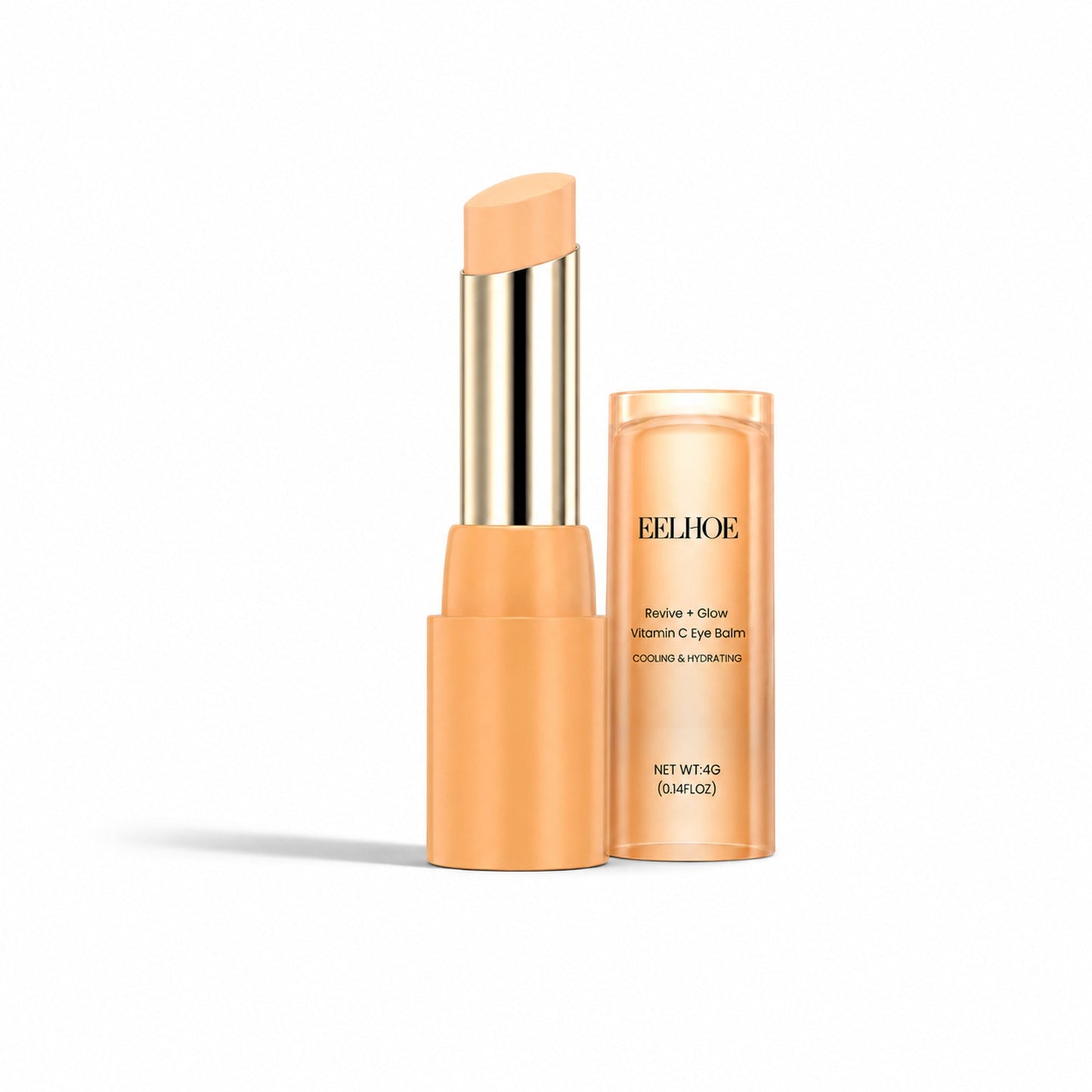 Vitamin C Eye Balm centered on white with directional studio shadow