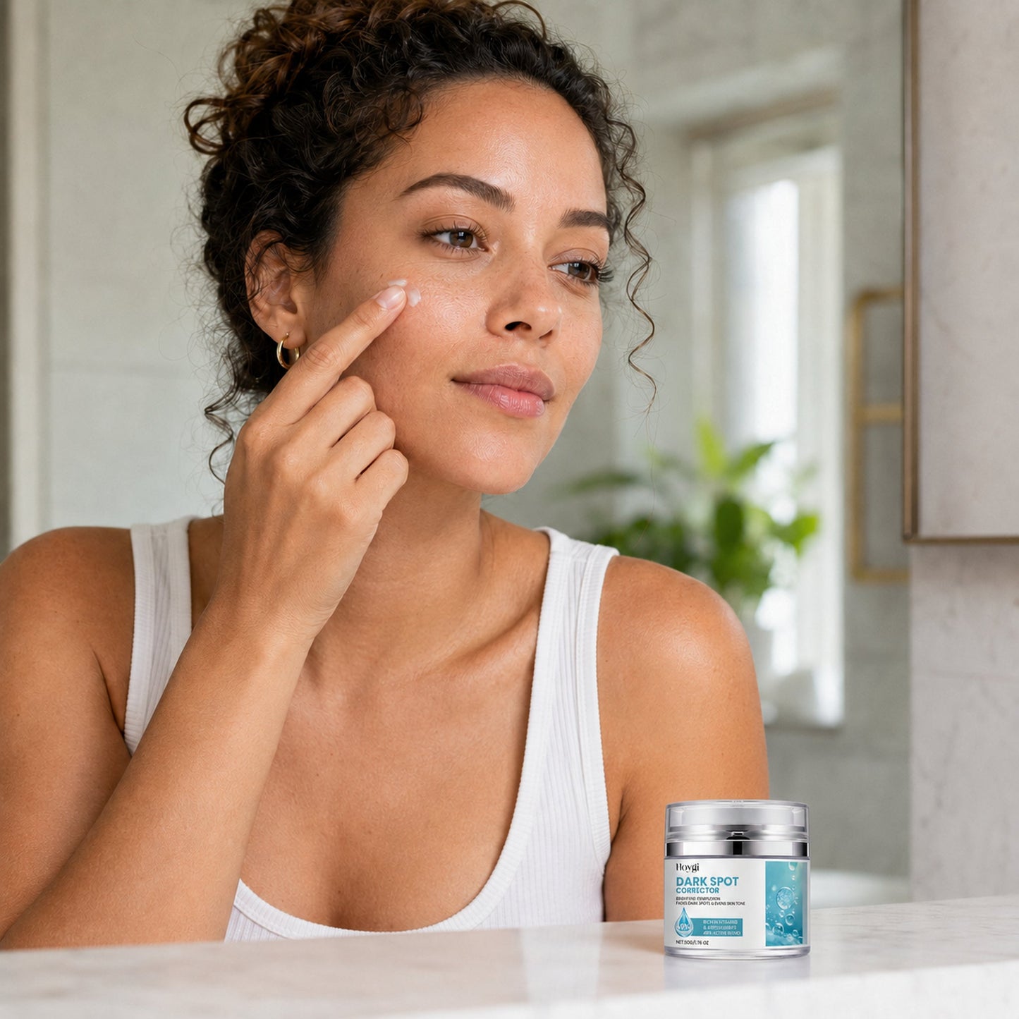 Dark Spot Corrector realistic lifestyle application scene