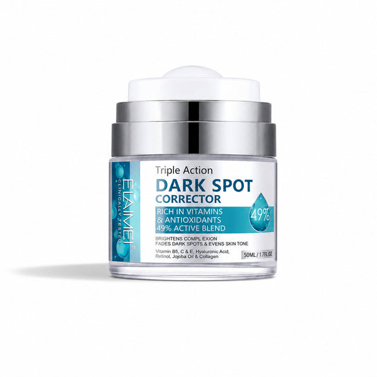Triple Action Dark Spot Corrector centered on white with directional studio shadow