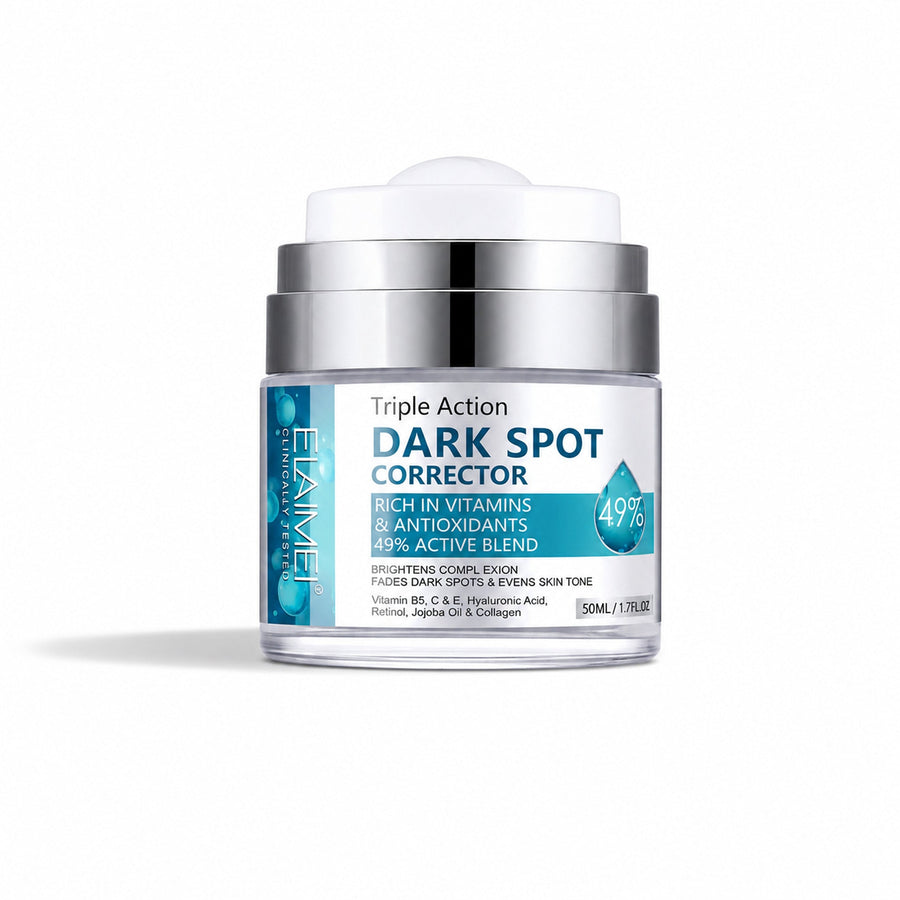 Triple Action Dark Spot Corrector centered on white with directional studio shadow