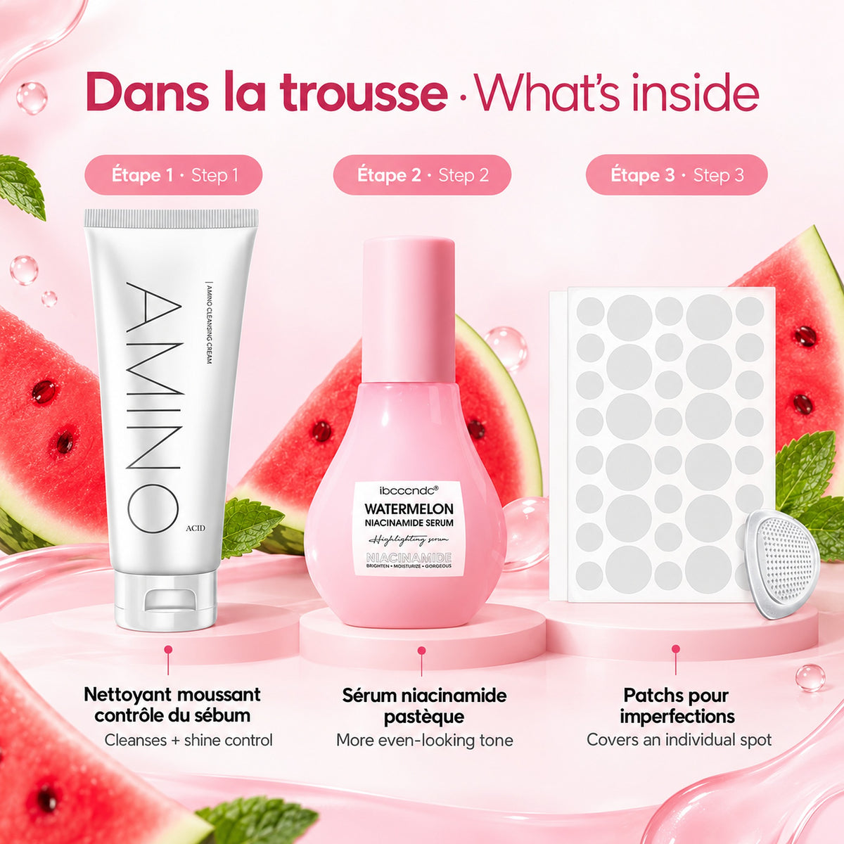 Dans la trousse / What's inside the Clarifying Routine