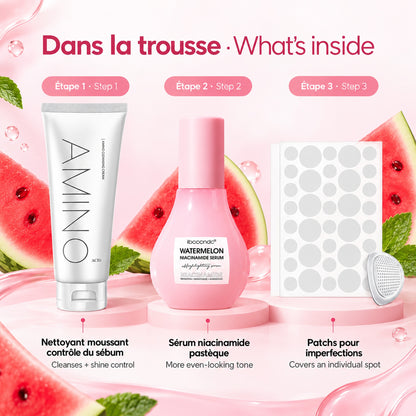 Dans la trousse / What's inside the Clarifying Routine