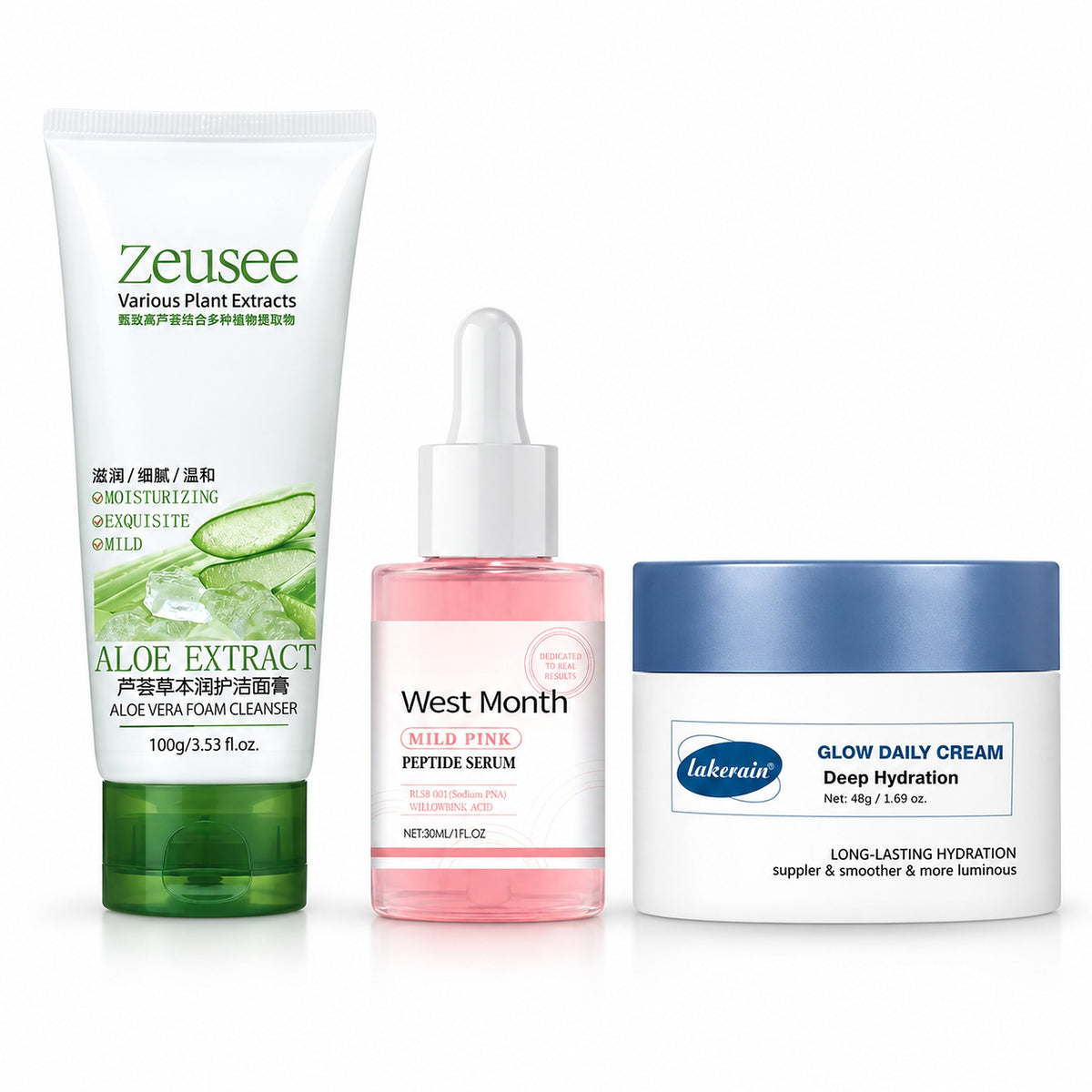 Routine Éclat / Glow Routine — nettoyant, sérum et crème / cleanser, serum and cream