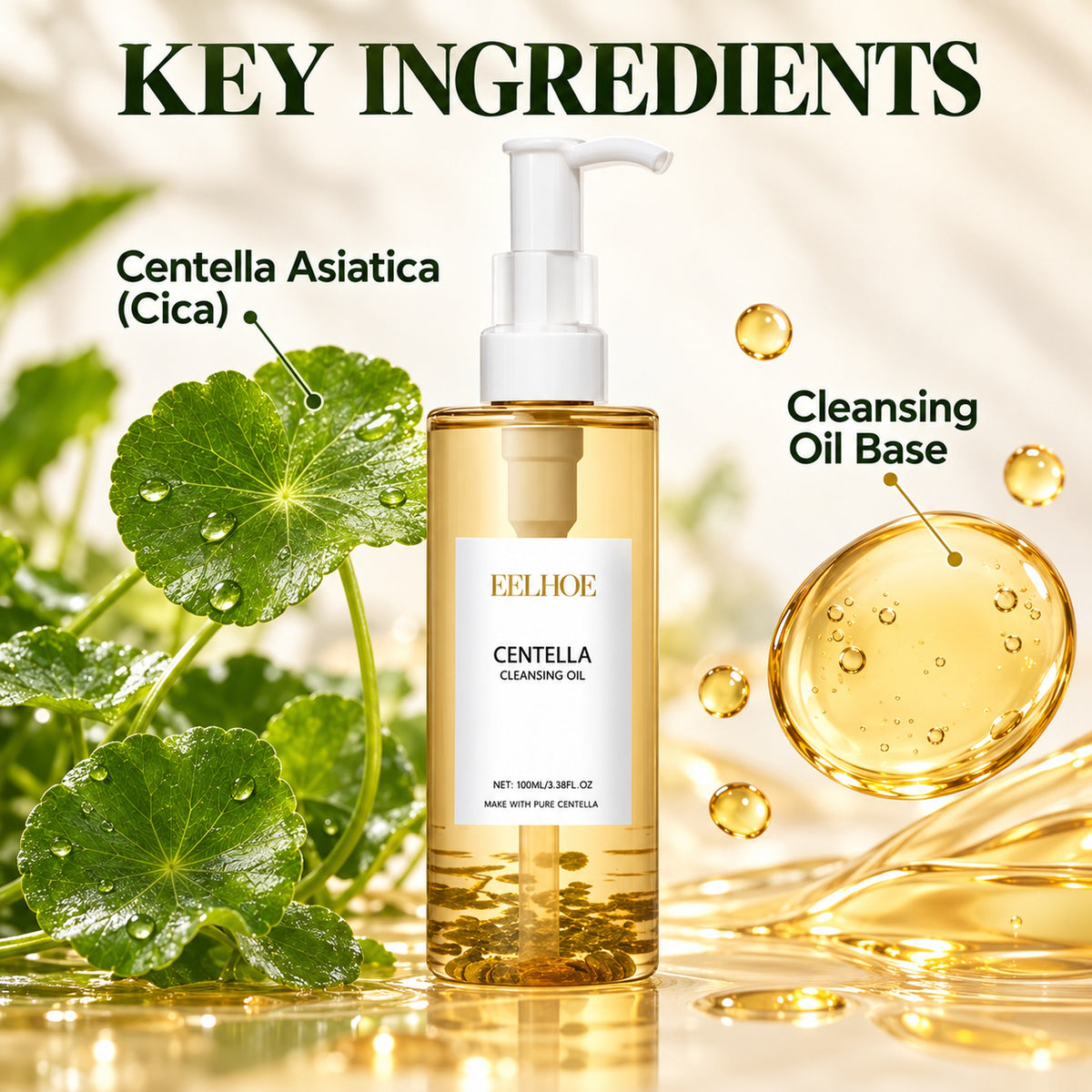 Key ingredients: Centella Asiatica (Cica) and a cleansing oil base