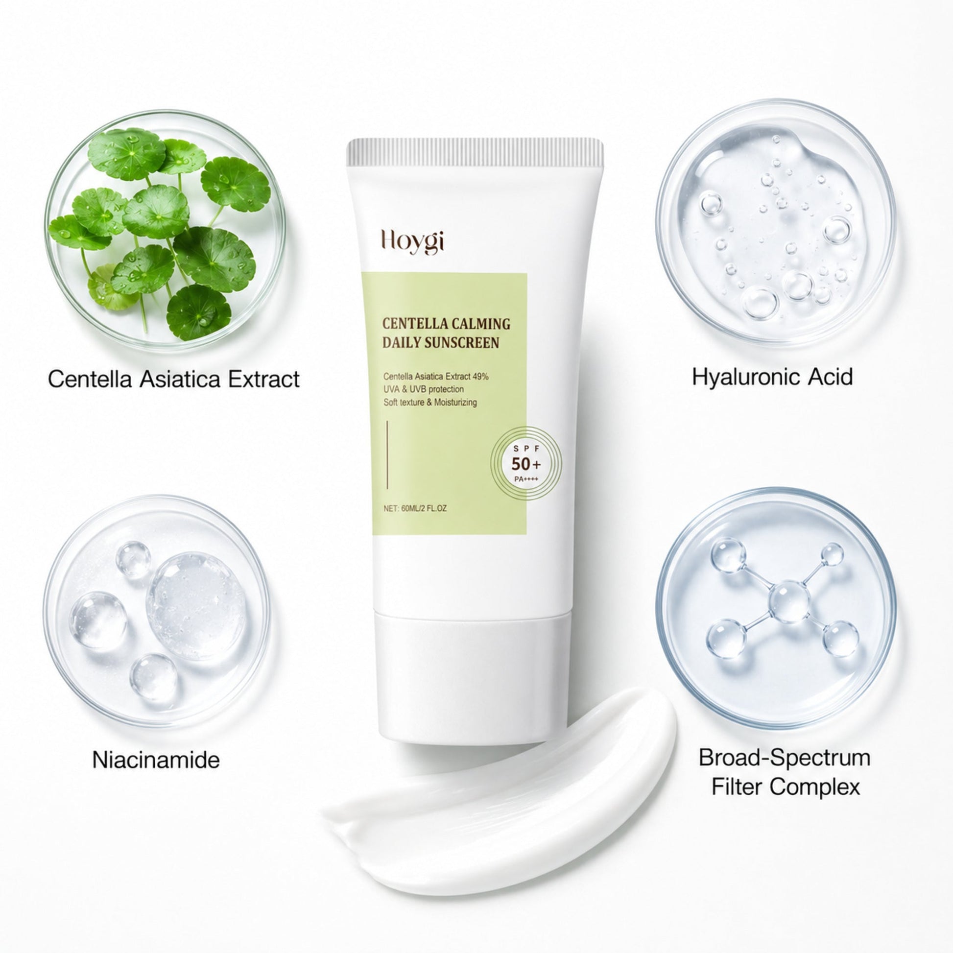 Centella Calming Daily Sunscreen – Hydrating Broad Spectrum SPF — verified ingredient, formula, or material story