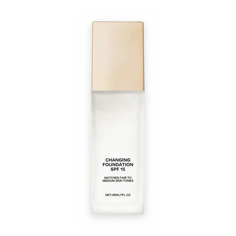Changing Foundation SPF 15 30ml bottle, centred on a pure white background