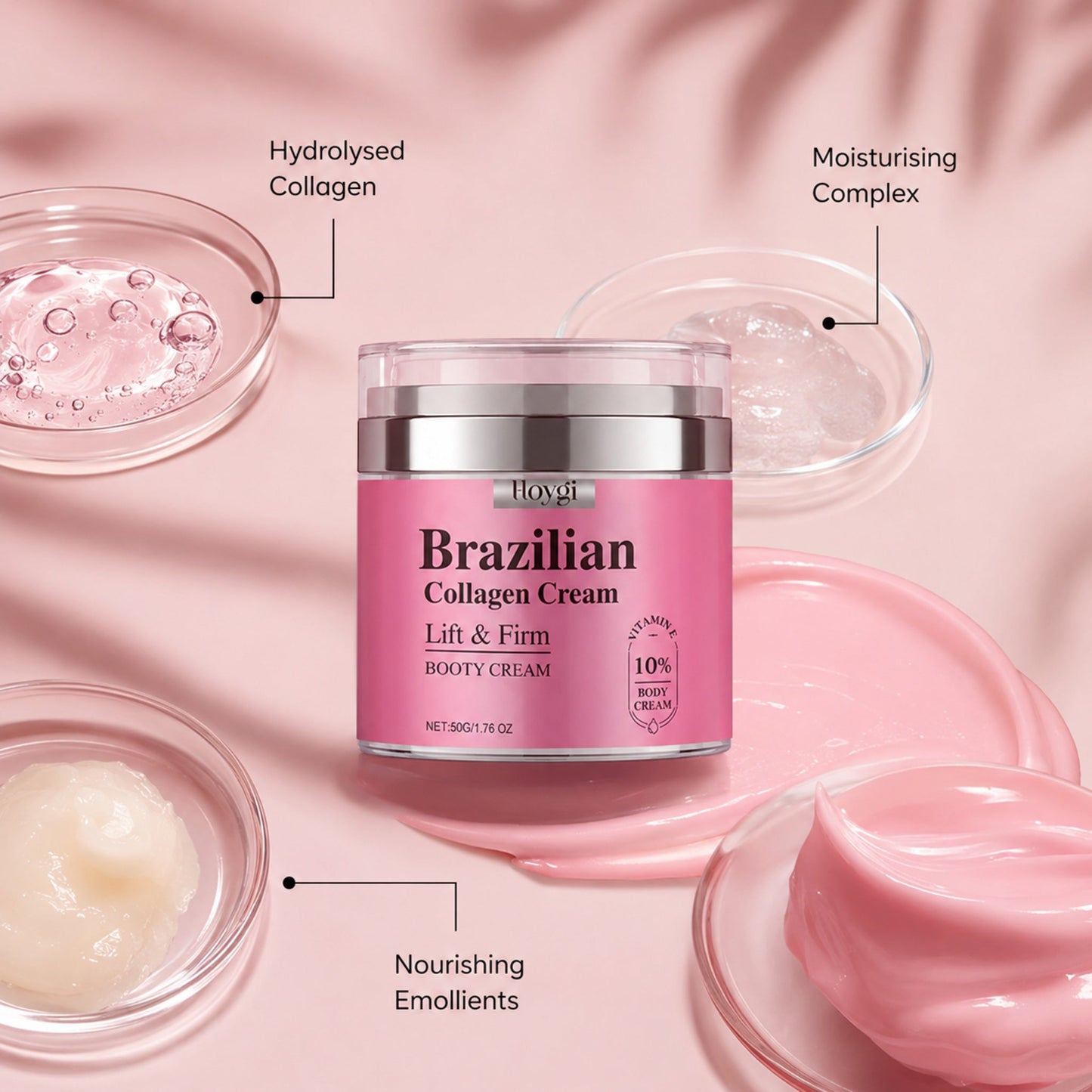 Collagen Hydrating Booty & Body Firming Cream, 50g — verified ingredient, formula, or material story