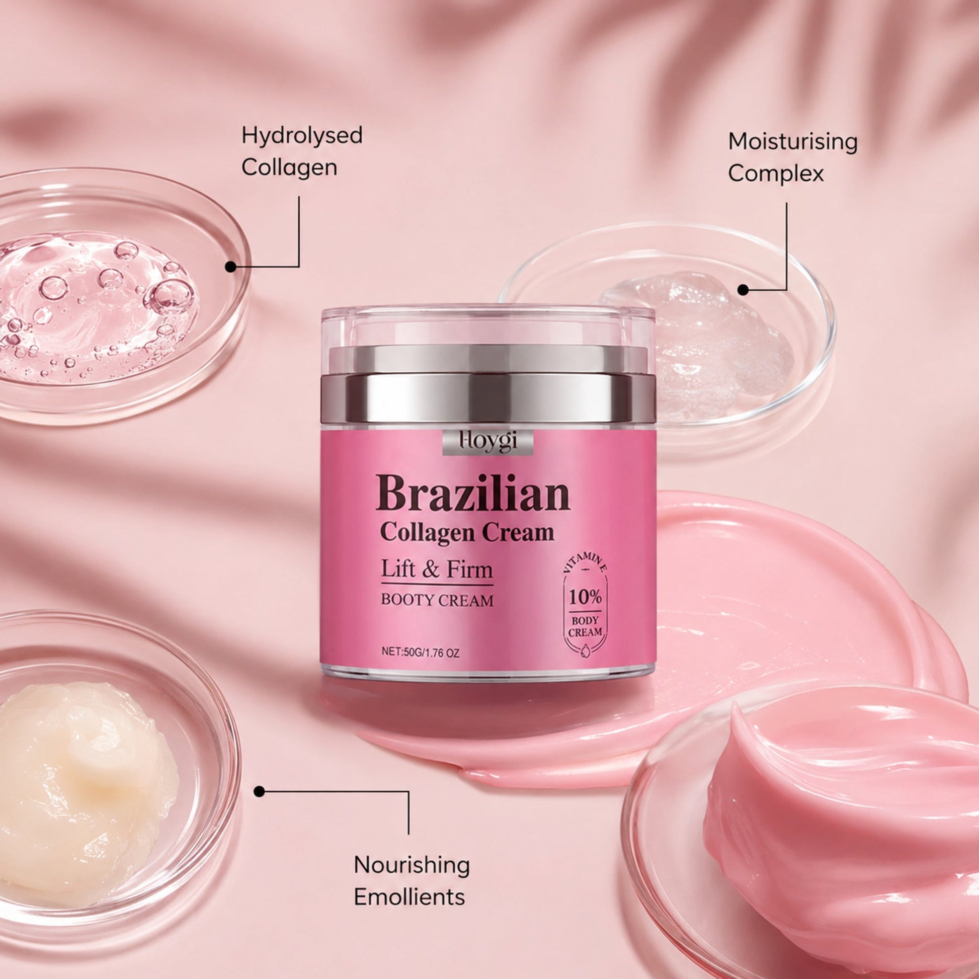 Collagen Hydrating Booty & Body Firming Cream, 50g — verified ingredient, formula, or material story