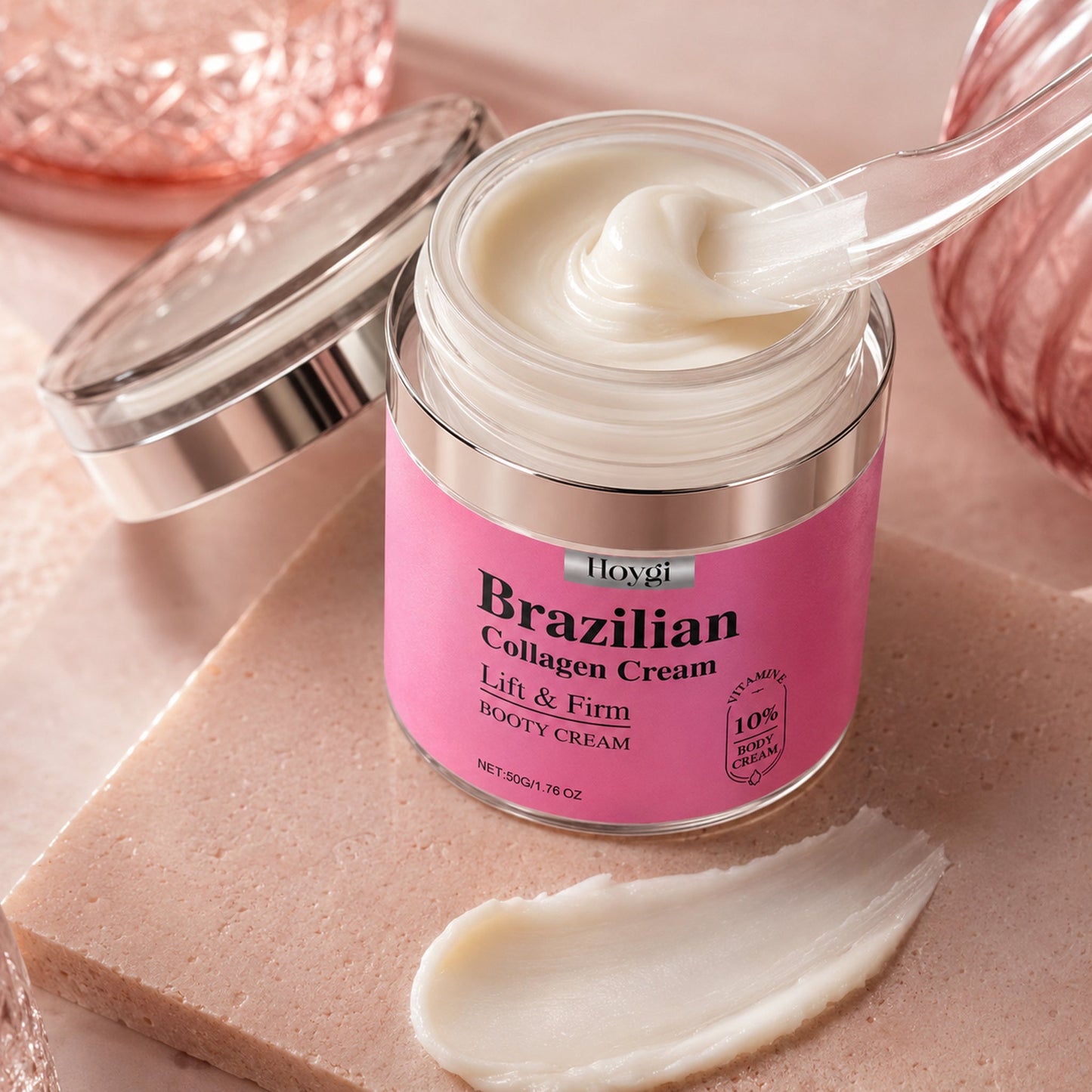 Collagen Hydrating Booty & Body Firming Cream, 50g — distinct premium macro product and texture detail