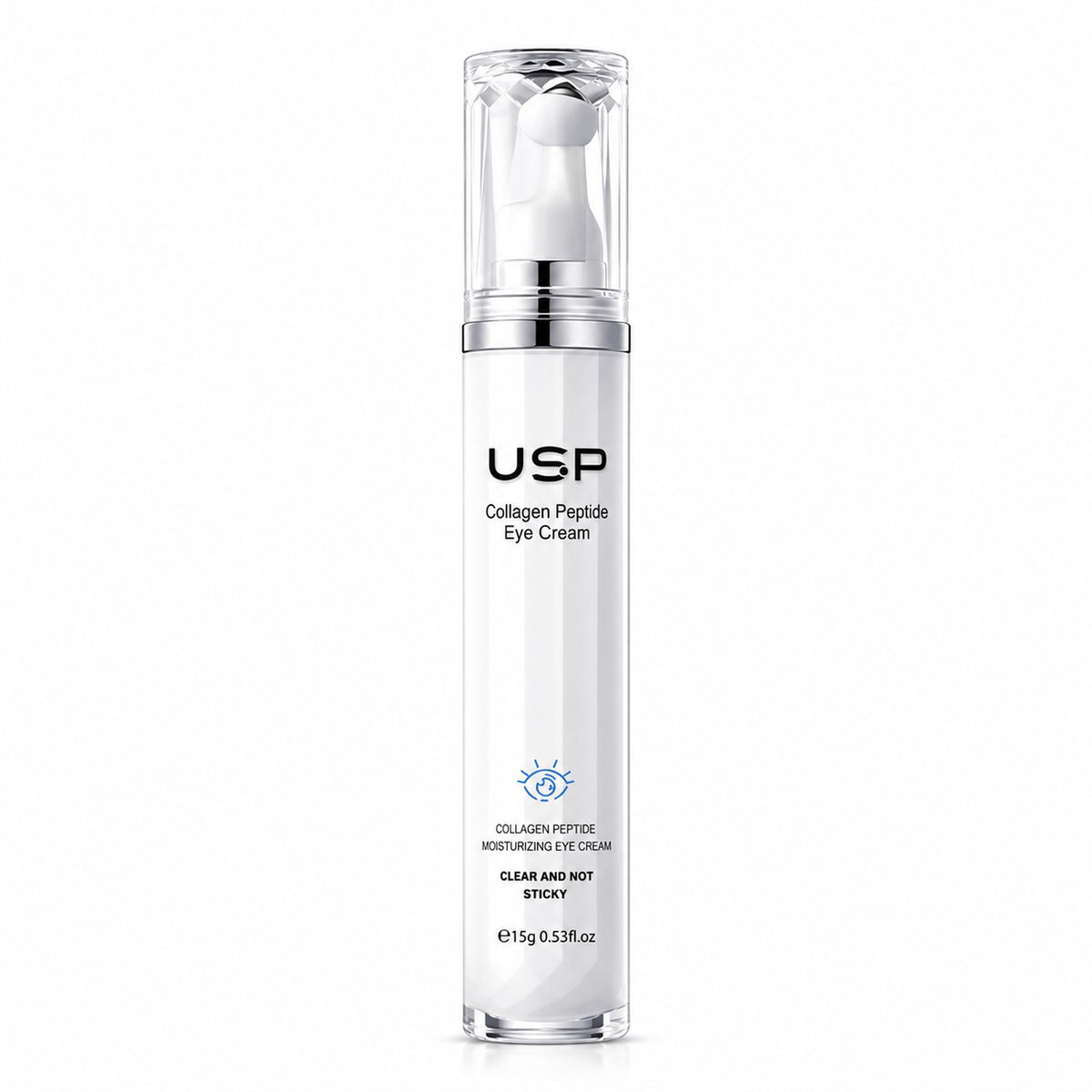 USP Collagen Peptide Eye Cream 15 g roll-on pen alone on a white background