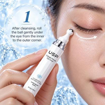 Step 1: roll the ball gently under the eye from the inner to the outer corner