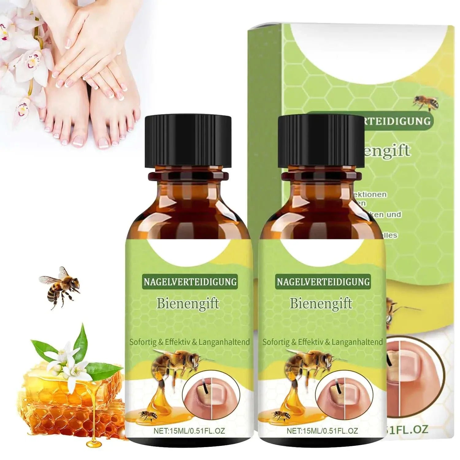 Bee Venom Nail Strengthening & Repair Treatment Serum – 2-Pack