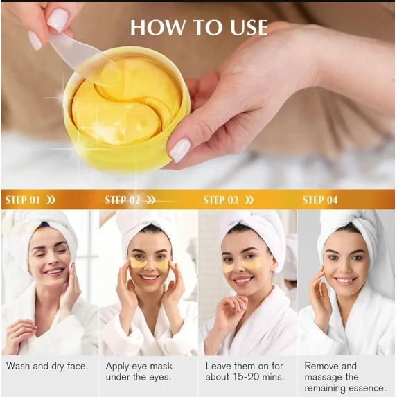 24K Gold Collagen Anti-Aging Eye Mask – Dark Circles & Puffiness (Copy)