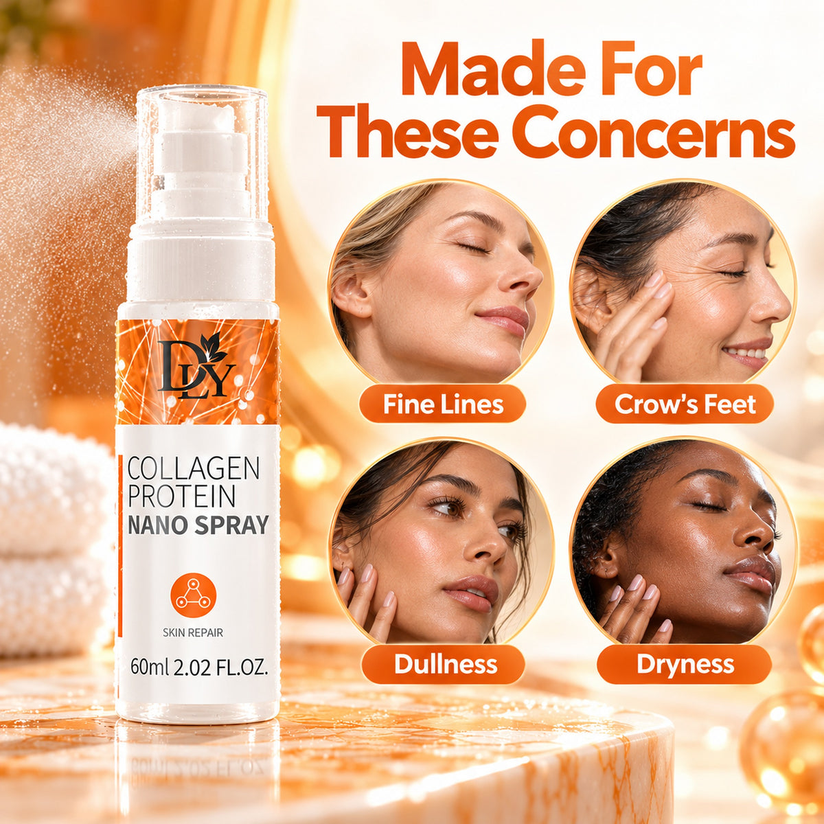 Made for these concerns: fine lines, crow's feet, dullness, dryness