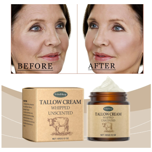 Whipped Tallow Cream – Unscented Daily Moisturizer, 60g