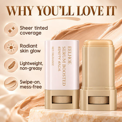 EELHOE beauty balm stick benefits: sheer tinted coverage, radiant skin glow, lightweight non-greasy, swipe-on mess-free