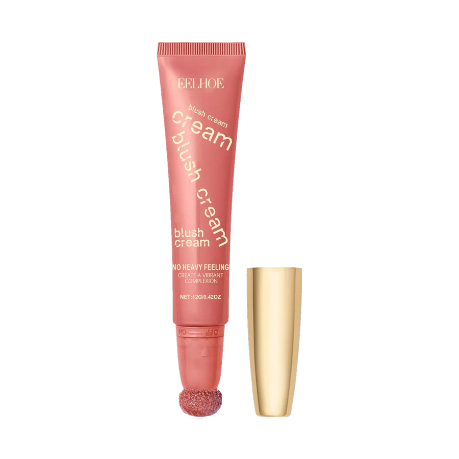EELHOE Blush Cream in Berry, 12 g tube with gold cap, centred on a pure white background