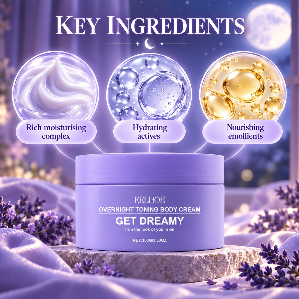 Key ingredients: rich moisturising complex, hydrating actives, nourishing emollients
