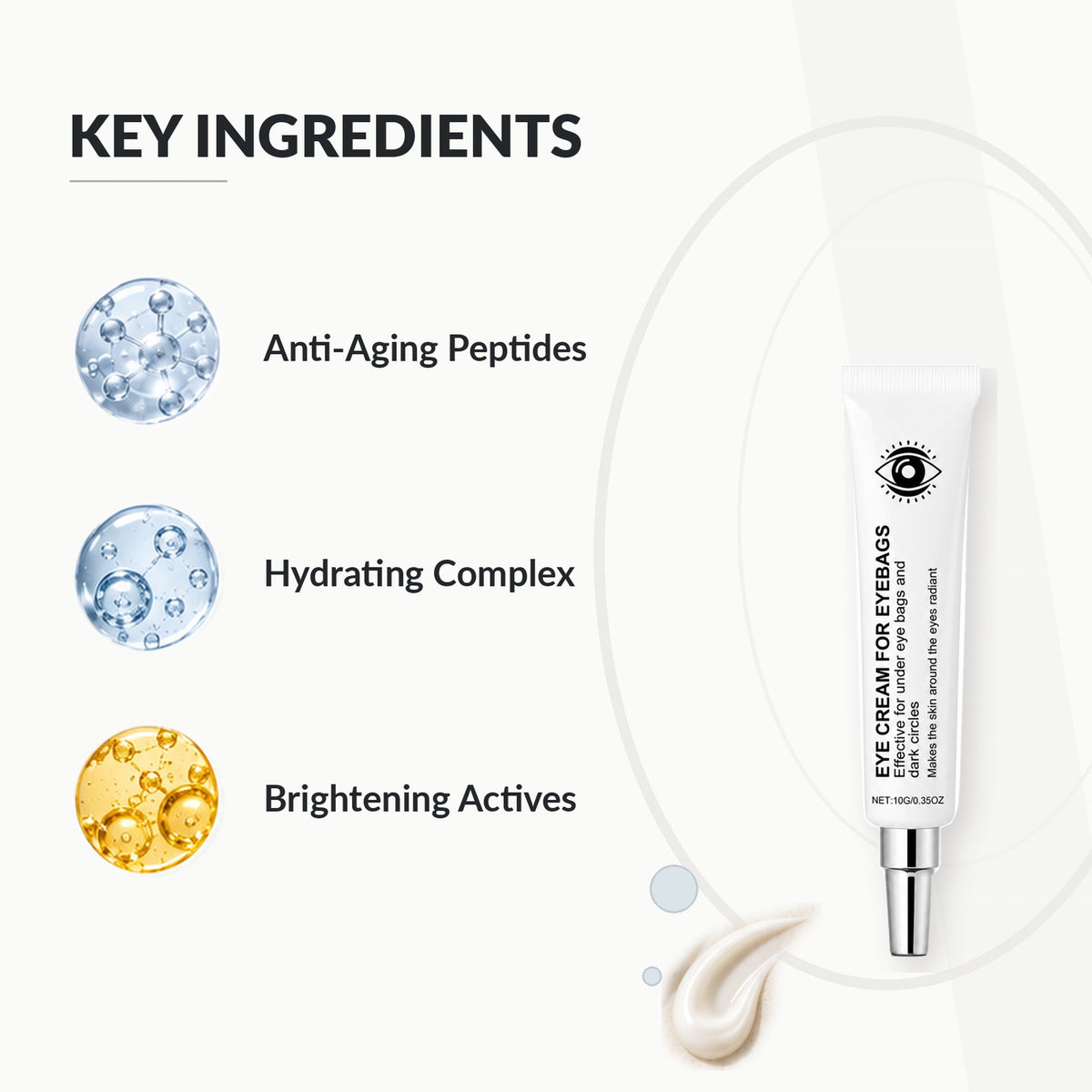 Key ingredients: anti-aging peptides, hydrating complex, brightening actives