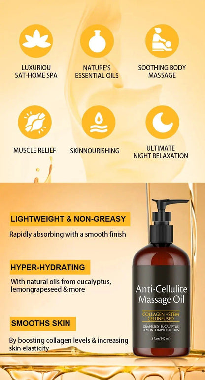 Firming-Look Body Massage Oil with Wooden Massager for all-over body care