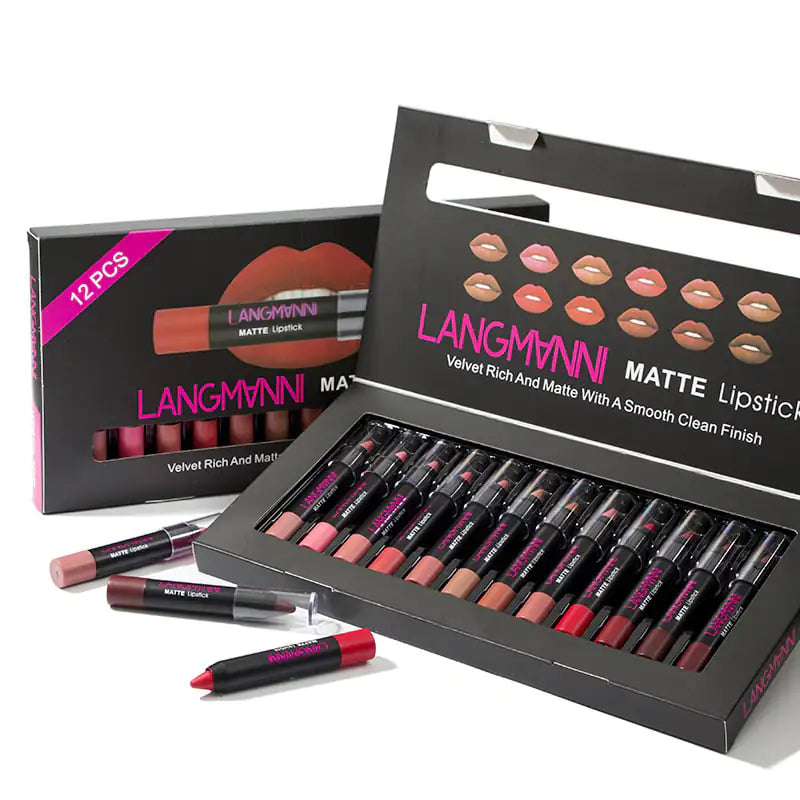 Matte Non-Stick Lipstick and Gloss Set Eliya