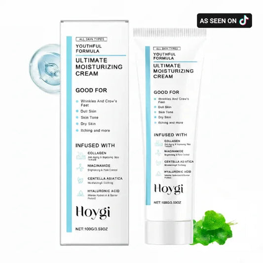 Korean Face Cream with Centella & Collagen - Intensive Moisturizer for Fine Lines, Wrinkles, Dry Skin, Redness - 100ml Hoygi