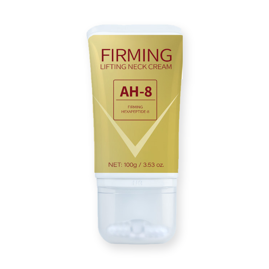 Firming Lifting Neck Cream AH-8, 100g / 3.53 oz — tube alone on a pure white background with a soft studio shadow