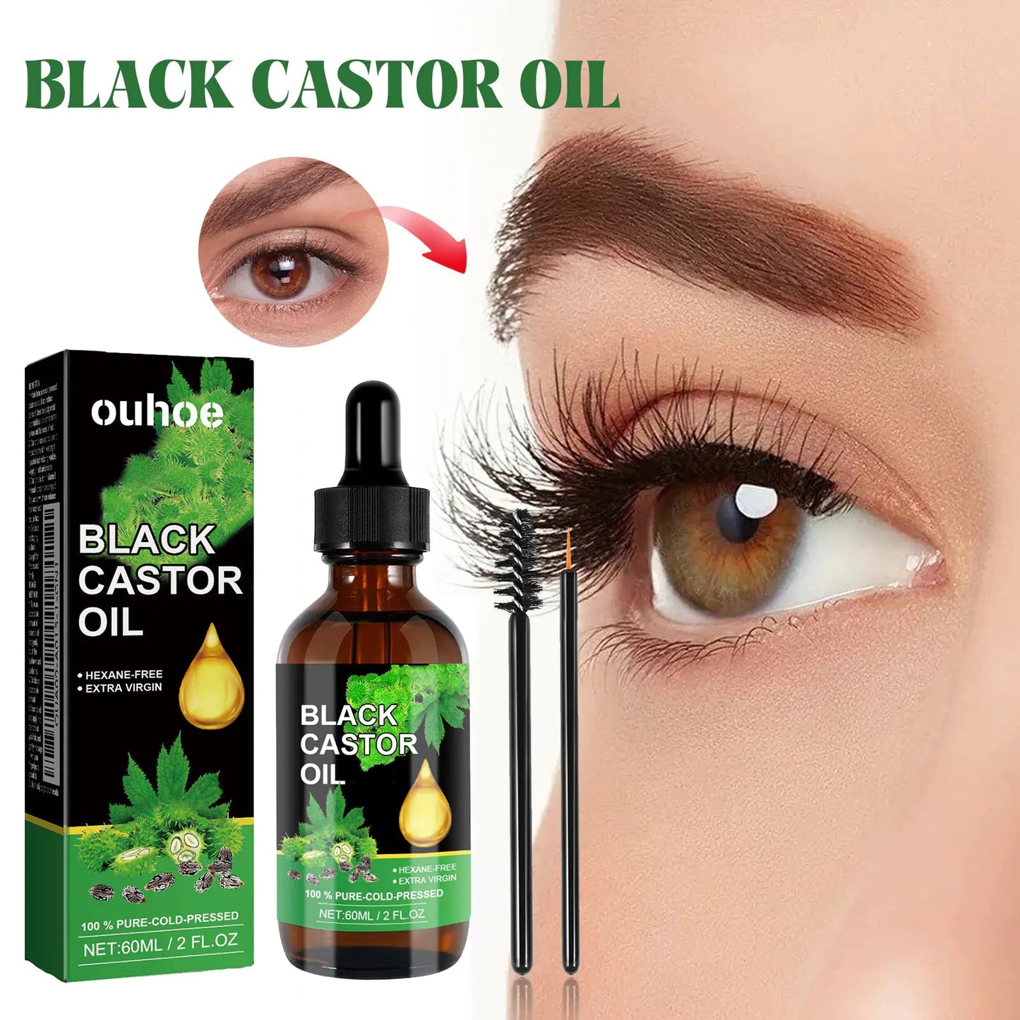 Castor Oil Hair Serum for Nourishing Roots Seomou